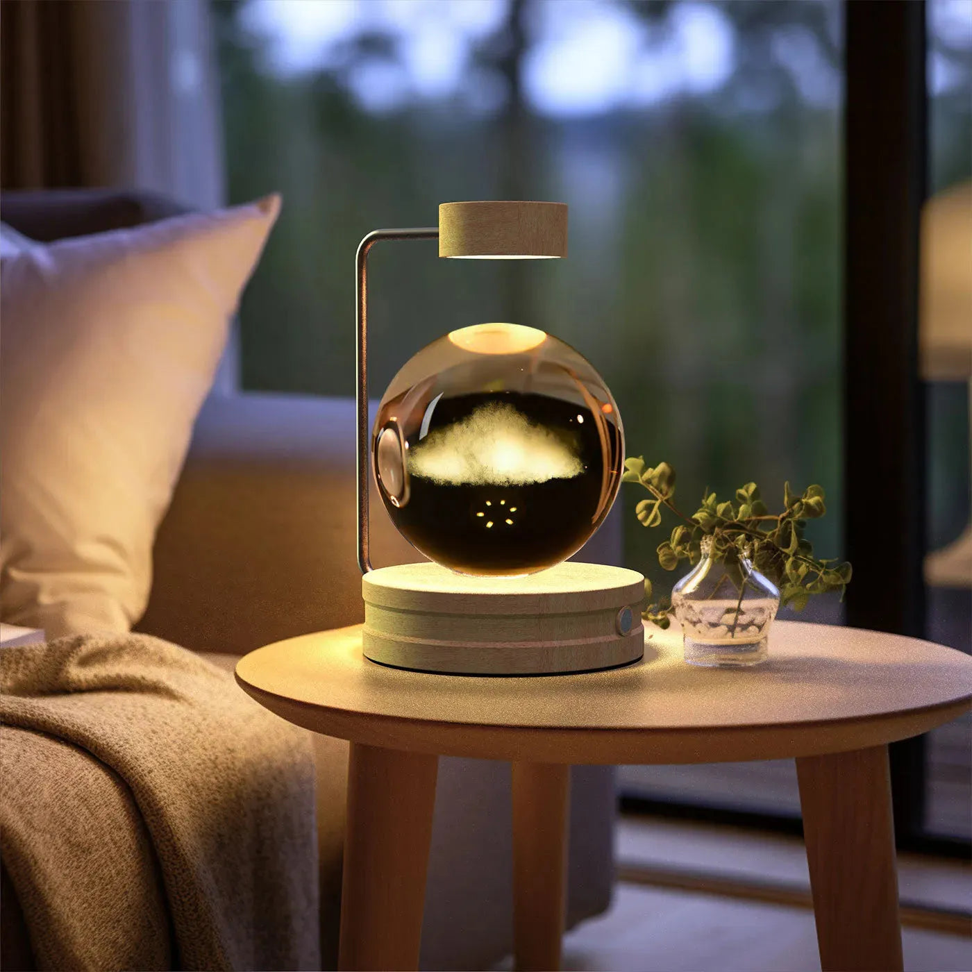 Crystal Ball Cosmic Dinosaur Indoor Night Light USB Power Warm Bedside Light Birthday Gift Night Lamp - Bella Enchanté